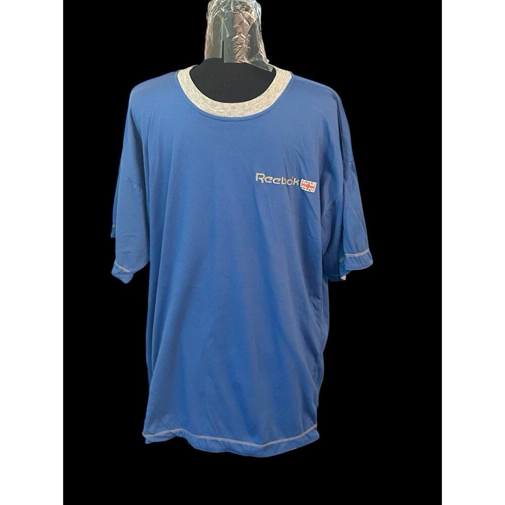 Reebok Men’s Large Short‎ Sleeve Blue & Gray T-Shirt